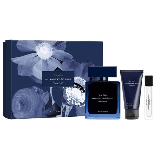 Narciso Rodriguez Bleu Noir Gift Set: Eau de Parfum 100ml + Shower Gel 50ml + Eau de Parfum 10ml