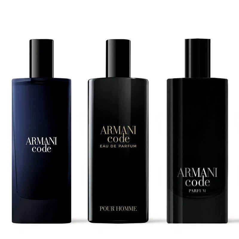 Giorgio Armani Code Pour Homme Gift Set: Eau de Toilette 15ml + Eau de Parfum 15ml + Parfum 15ml