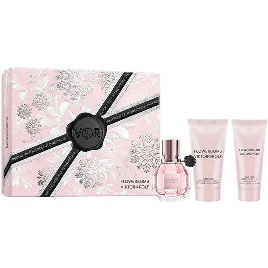 Viktor & Rolf Flowerbomb Gift Set: Eau de Parfum 30ml + Shower Gel 50ml + Body Cream 40ml