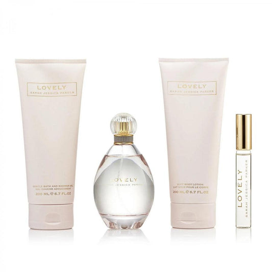Sarah Jessica Parker Lovely Gift Set: Eau de Parfum 100ml + Body Lotion 200ml + Shower Gel 200ml + Eau de Parfum 15ml
