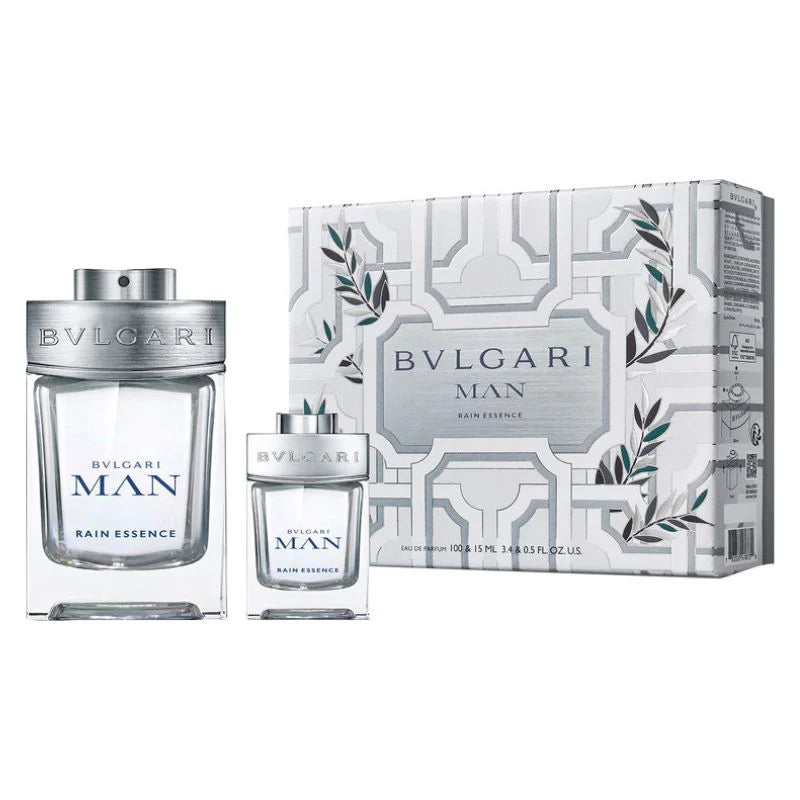 Bvlgari Man Rain Essence Gift Set: Eau de Parfum 100ml + Eau de Parfum 15ml