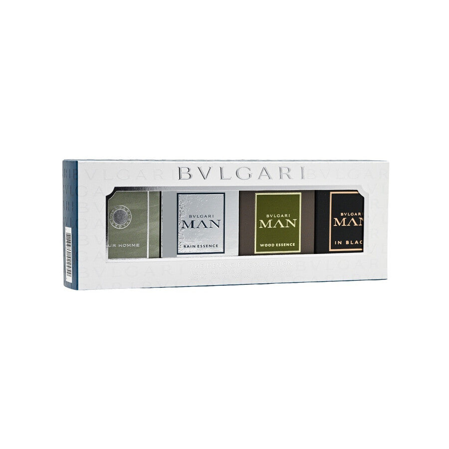 Bvlgari Men's Miniature Coffret Gift Set: 4 x 5ml Eau de Parfum & Eau de Toilette Collection
