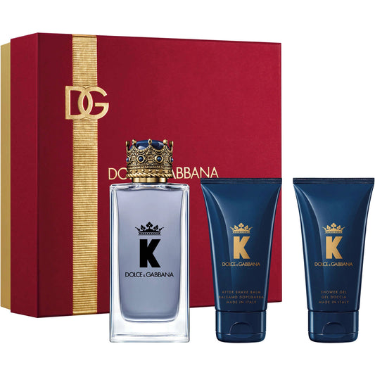Dolce & Gabbana K Gift Set: Eau de Toilette 100ml + Shower Gel 50ml + Aftershave Balm 50ml