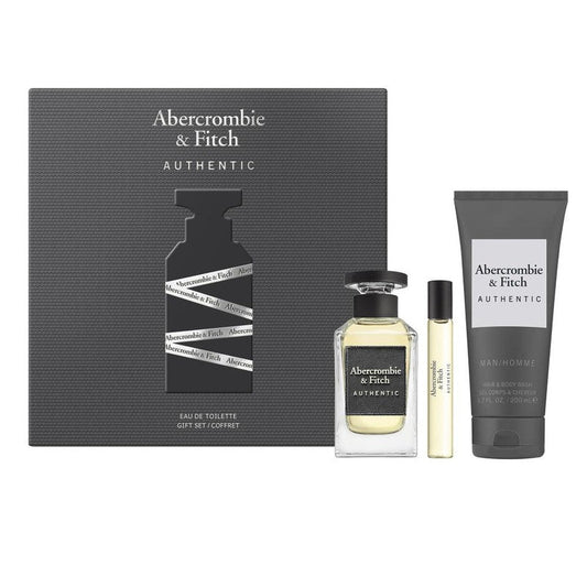 Abercrombie & Fitch Authentic Man Gift Set: Eau de Toilette 100ml + Deodorant + Mini Fragrance