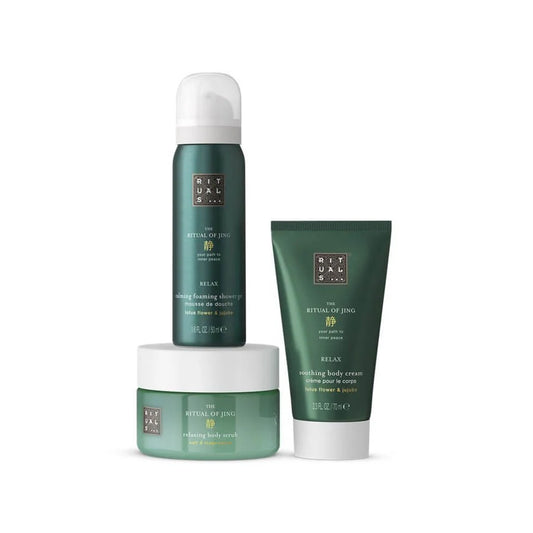 Rituals The Ritual of Jing Gift Set: Body Scrub 125g + Body Cream 70ml + Foaming Shower Gel 50ml