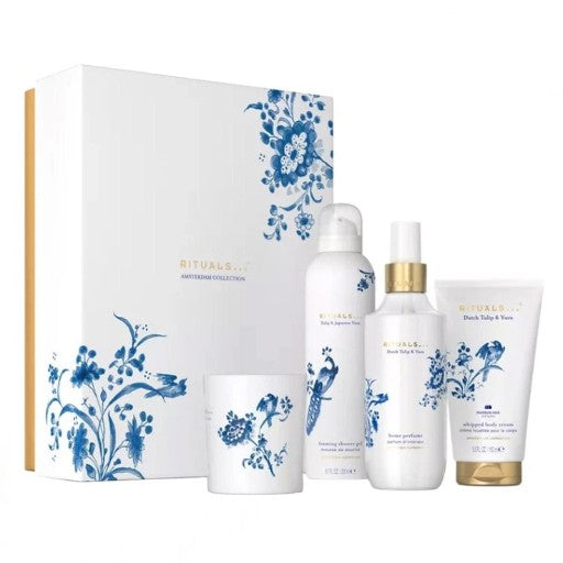 Rituals Amsterdam Set: Foaming Shower Gel + Body Cream + Scented Candle + Home Perfume