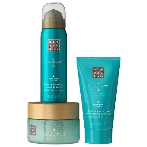 Rituals Karma Body Cream + Shower Gel + Body Scrub