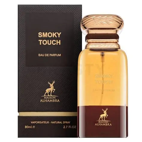 Maison Alhambra Smoky Touch Eau de Parfum bottle and packaging on a white background