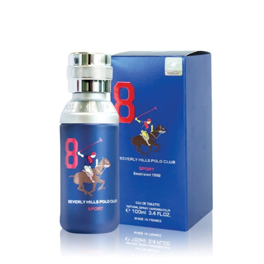 Beverly Hills Polo Club Sport Mens Eau de Toilette Spray - Eight