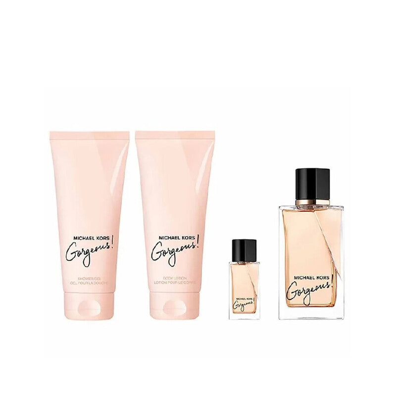 Michael Kors Gorgeous Set: Eau de Parfum Spray + Body Lotion + Shower Gel + Eau de Parfum