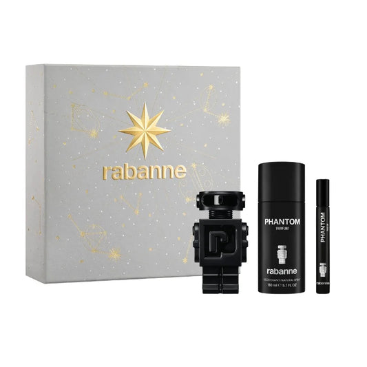 Paco Rabanne Phantom Gift Set: Parfum 50ml + Deodorant Spray 150ml + Parfum 10ml