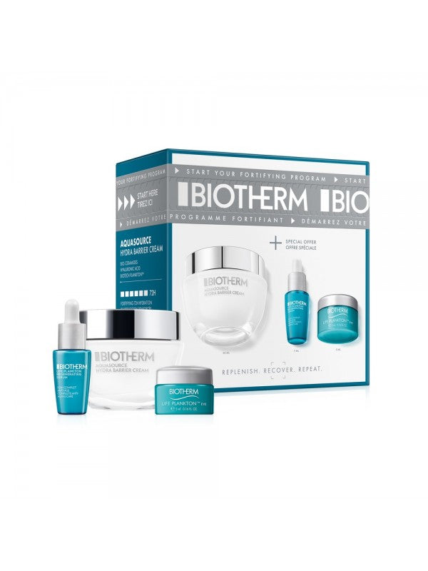 Biotherm Set: Life Plankton Eye Cream + Aquasource Hydra Barrier Cream + Life Plankton Elixir Serum