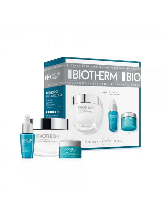 Biotherm Set: Life Plankton Eye Cream + Aquasource Hydra Barrier Cream + Life Plankton Elixir Serum