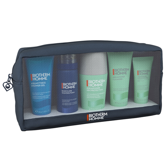 Biotherm Aquapower 5 Piece Grooming Set: Cleanser 40ml + Shower Gel 40ml + Shaving Foam 50ml + Deodorant 75ml + Advanced Gel 20ml