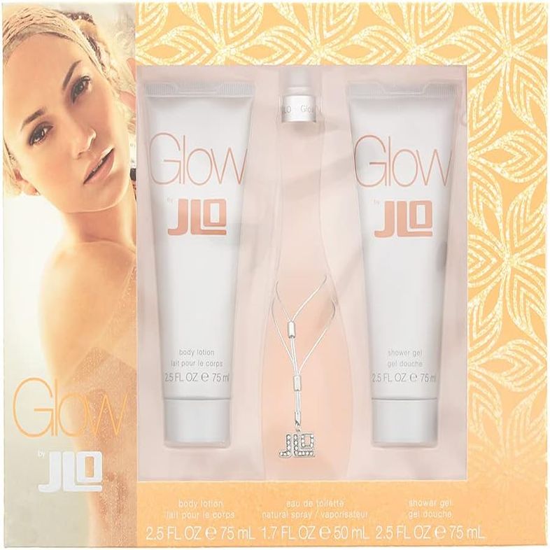 Jennifer Lopez Glow 3 Piece Gift Set: Eau De Toilette 50ml, Body Lotion 75ml & Shower Gel 75ml