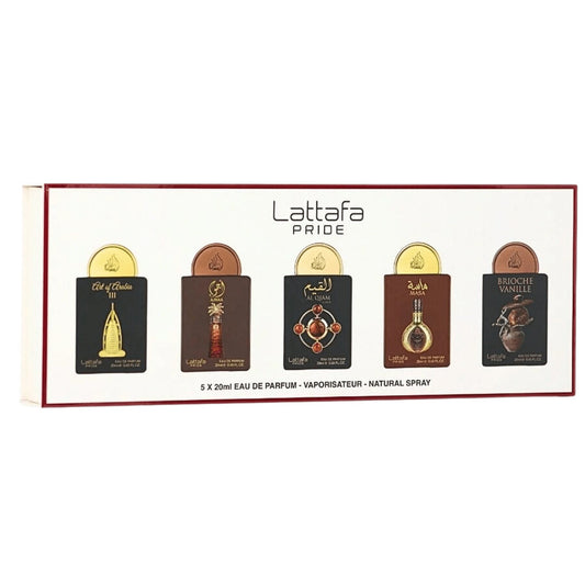 Lattafa Brioche Vanille Collection Gift Set: 5 x 20ml Eau de Parfum Miniatures