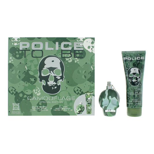 Police To Be Camouflage Gift Set: Eau de Toilette 75ml + Body Lotion 100ml
