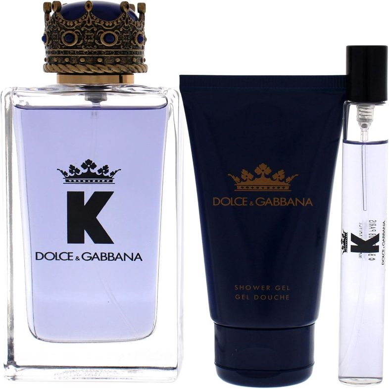 Dolce & Gabbana K 100ml EDT Spray, 50ml Shower Gel & 10ml EDT Travel Spray Gift Set