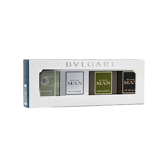 Bvlgari Men's Miniature Coffret Gift Set: 4 x 5ml Eau de Parfum & Eau de Toilette Collection