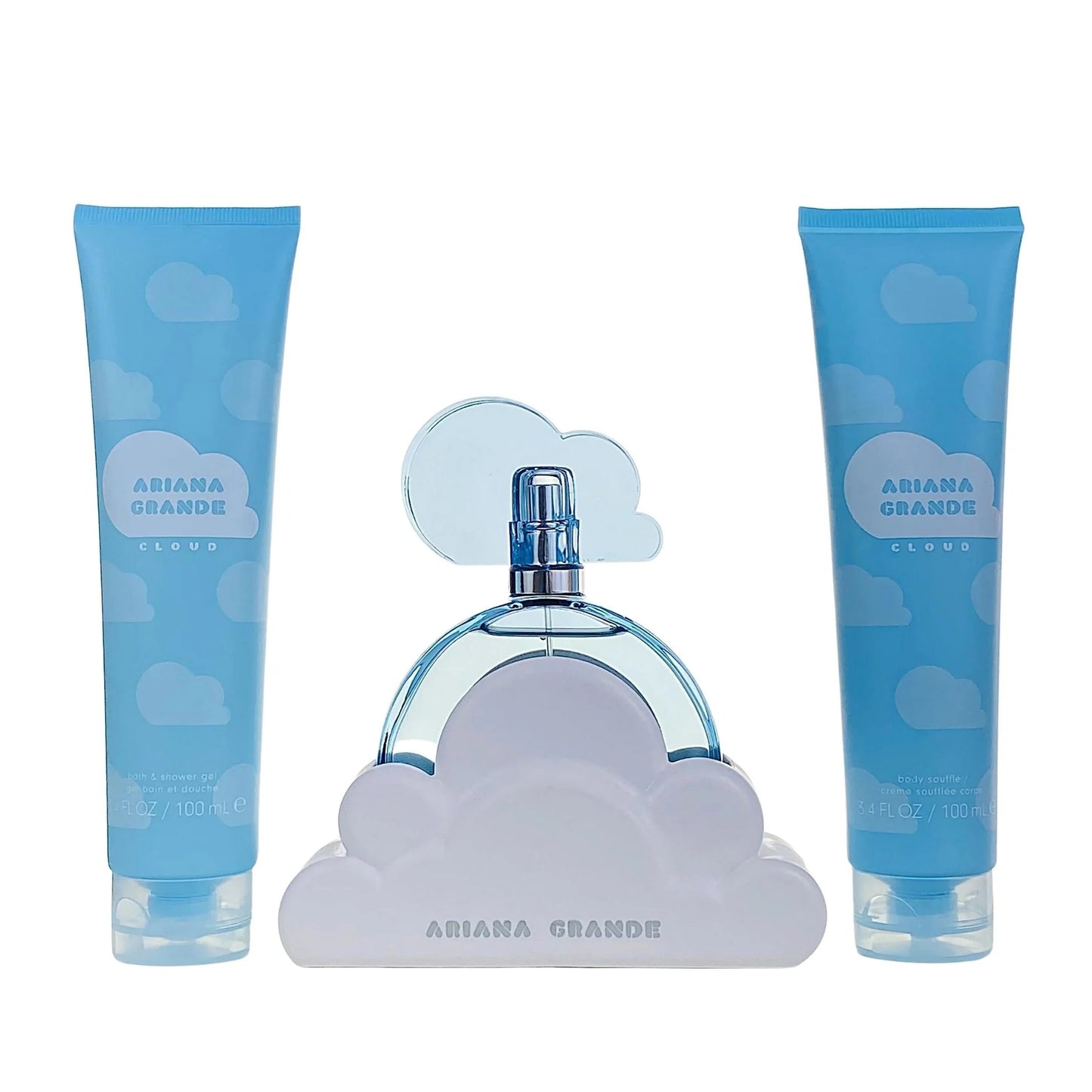 Ariana Grande Cloud 3 Piece Gift Set: Eau de Parfum 100ml + Body Souffle 100ml + Bath & Shower Gel 100ml