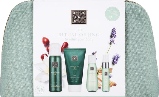 Rituals Jing Set: Shower Gel + Body Cream + Body Oil + Pillow Spray