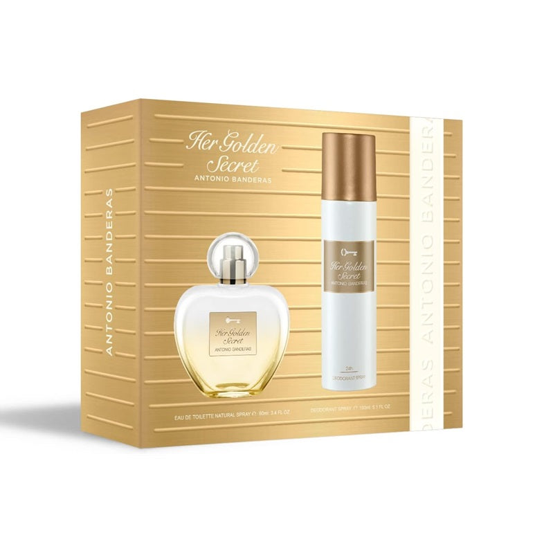 Antonio Banderas Her Golden Secret Eau de Toilette 80ml & Deodorant Spray 150ml Gift Set