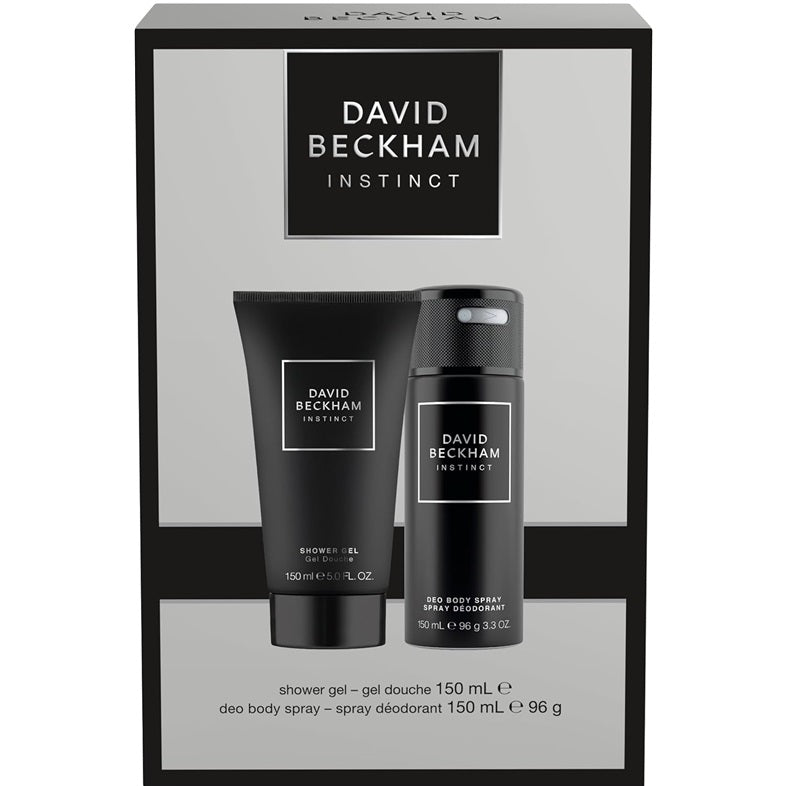 David Beckham Instinct 2 Piece Gift Set: Shower Gel 150ml - Deodorant Spray 150ml