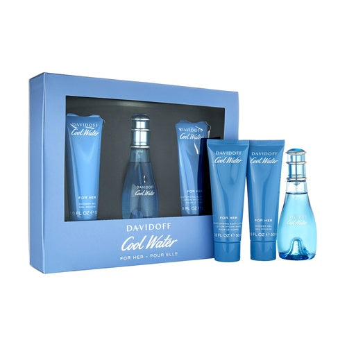 Davidoff Cool Water Woman Gift Set Eau de Toilette + Shower Gel + Body Lotion