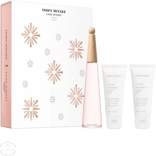 Issey Miyake L'eau D'issey Pivoine 3 Piece Gift Set: Eau de Toilette 50ml, Body Lotion 50ml & Shower Cream 50ml