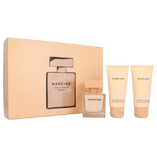 Narciso Rodriguez Narciso Poudree 50ml Eau de Parfum, 50ml Shower Gel & 50ml Scented Body Lotion Gift Set