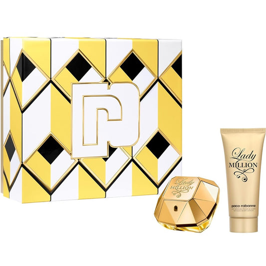 Paco Rabanne Lady Million 80ml EDP Spray & 100ml Body Lotion Gift Set