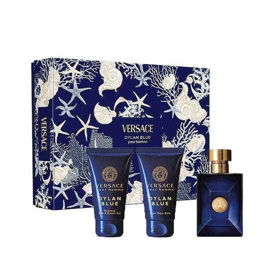 Versace Dylan Blue Eau de Toilette Spray + Shower Gel + After Shave Balm